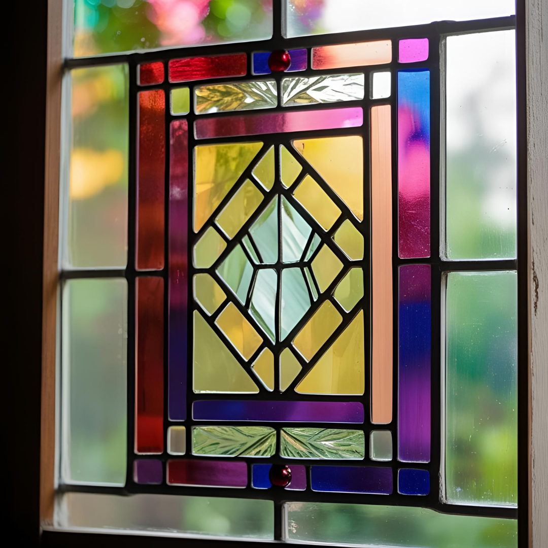 Isolatieglas met glas-in-lood